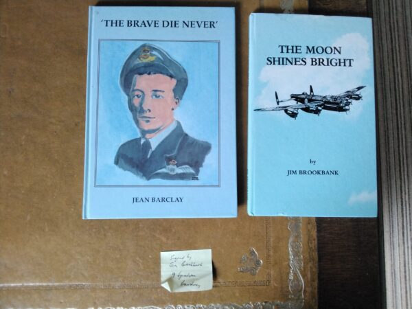 The Moon Shines Bright by Jim Brookbank and The Brave Die Never by Jean Barclay